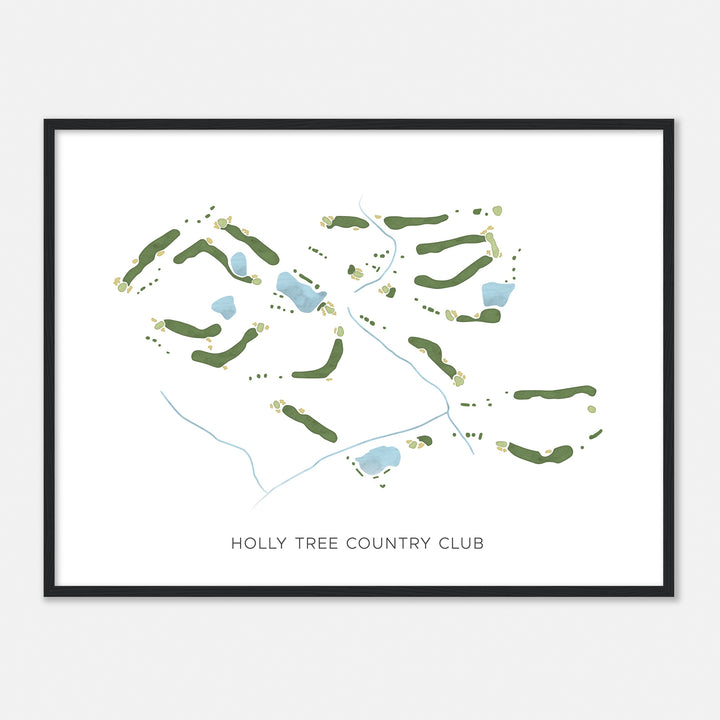 Print of Holly Tree Country Club Modern Map