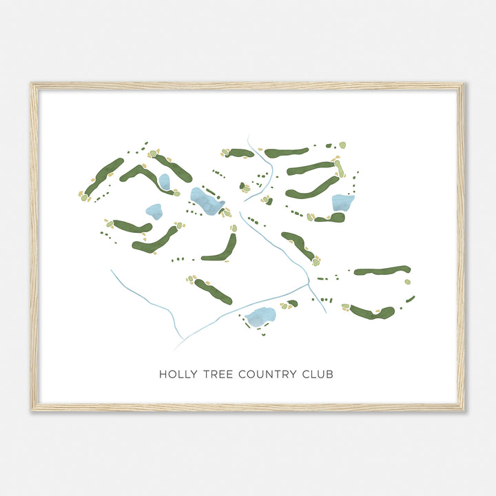 Print of Holly Tree Country Club Modern Map