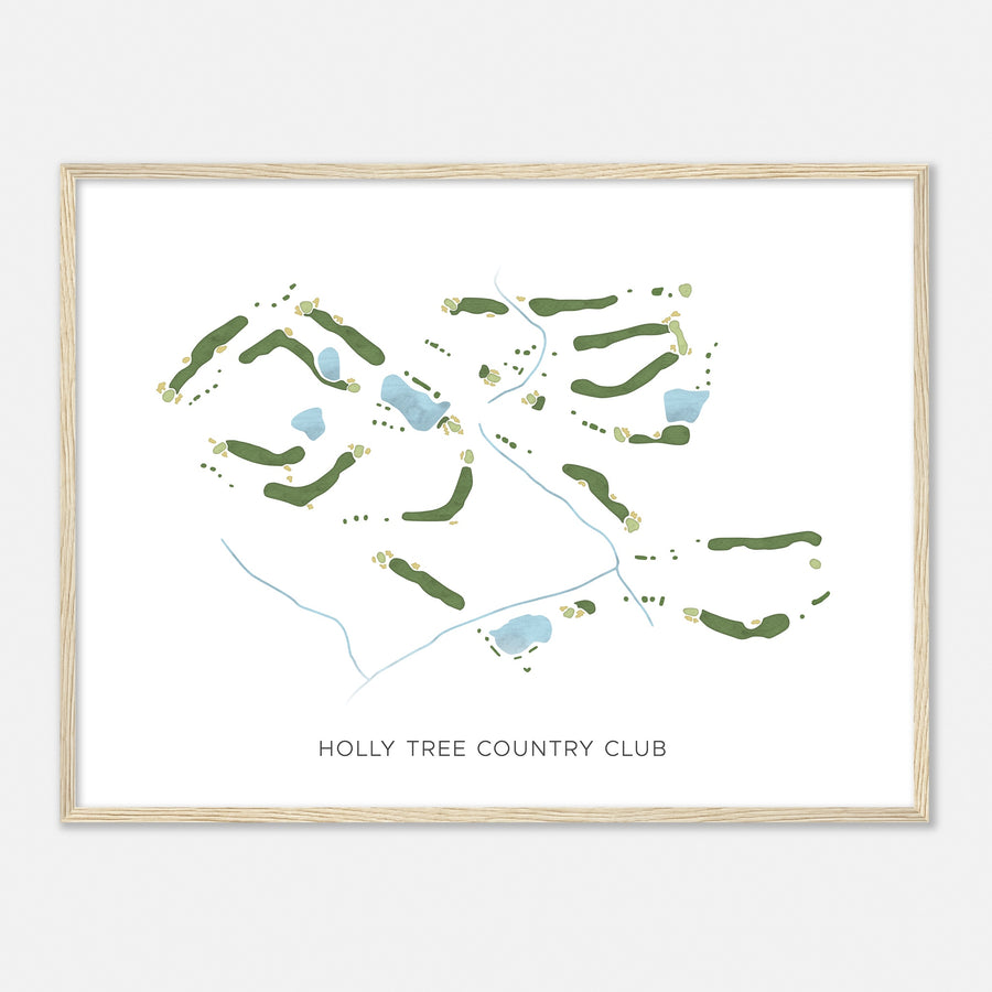 Print of Holly Tree Country Club Modern Map