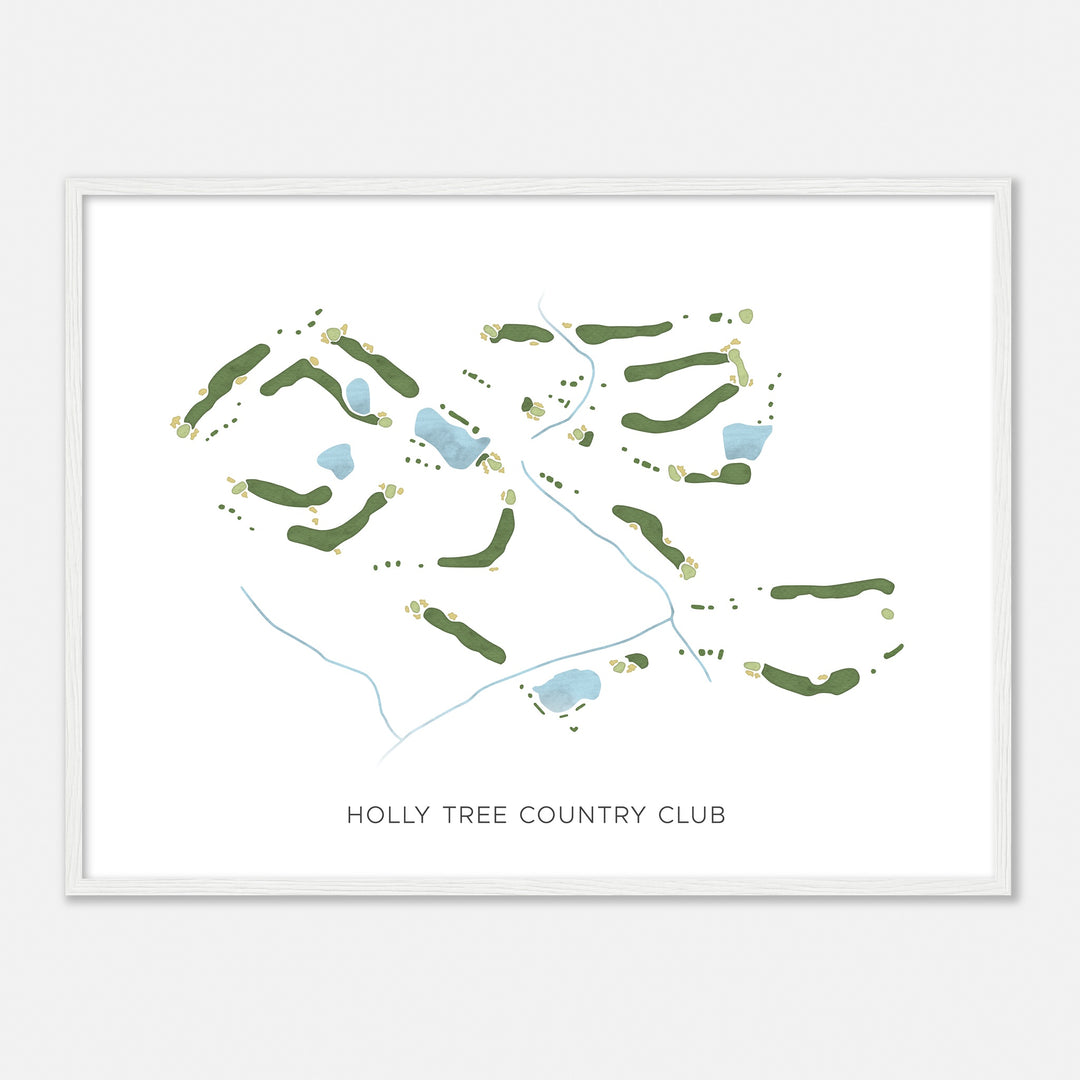 Print of Holly Tree Country Club Modern Map