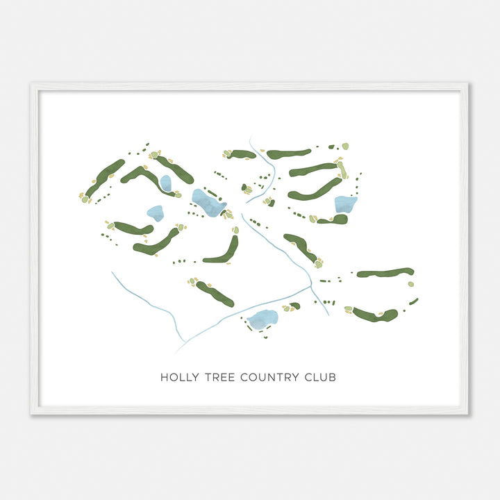 Print of Holly Tree Country Club Modern Map