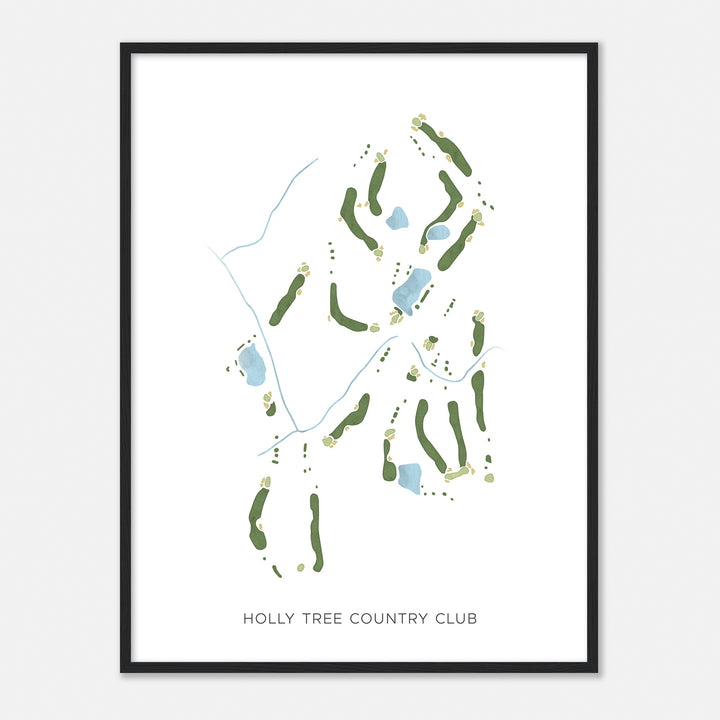 Print of Holly Tree Country Club Modern Map