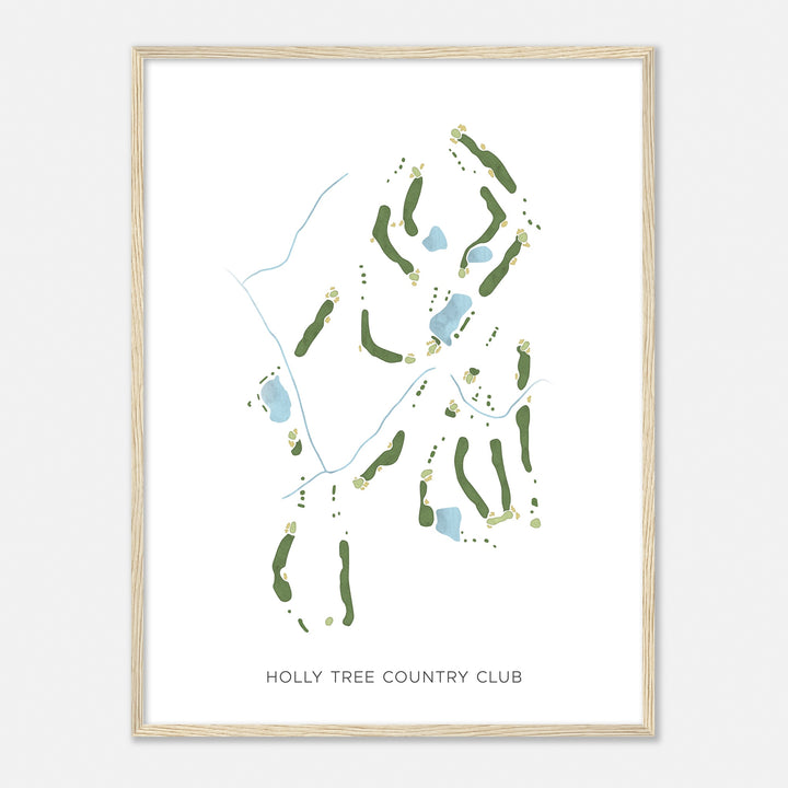 Print of Holly Tree Country Club Modern Map