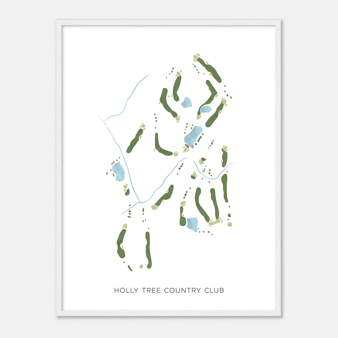 Print of Holly Tree Country Club Modern Map