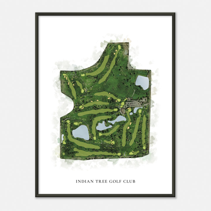 Print of Indian Tree Golf Club Classic Map