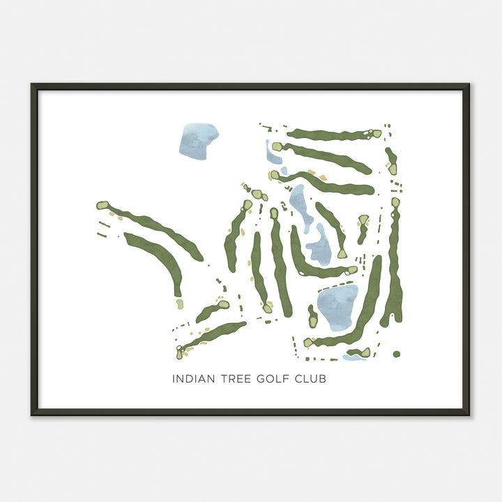 Print of Indian Tree Golf Club Modern Map