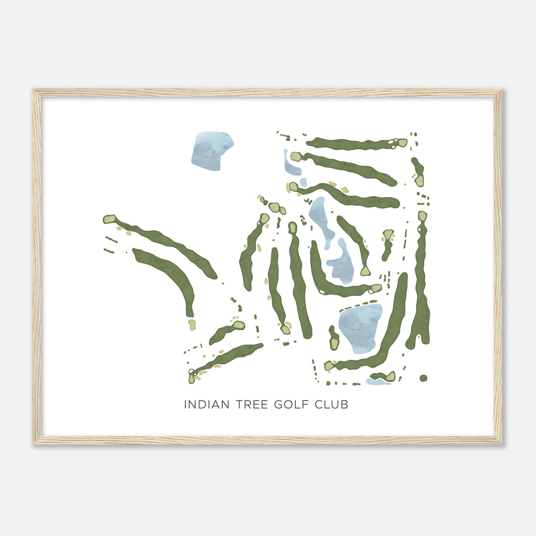 Print of Indian Tree Golf Club Modern Map