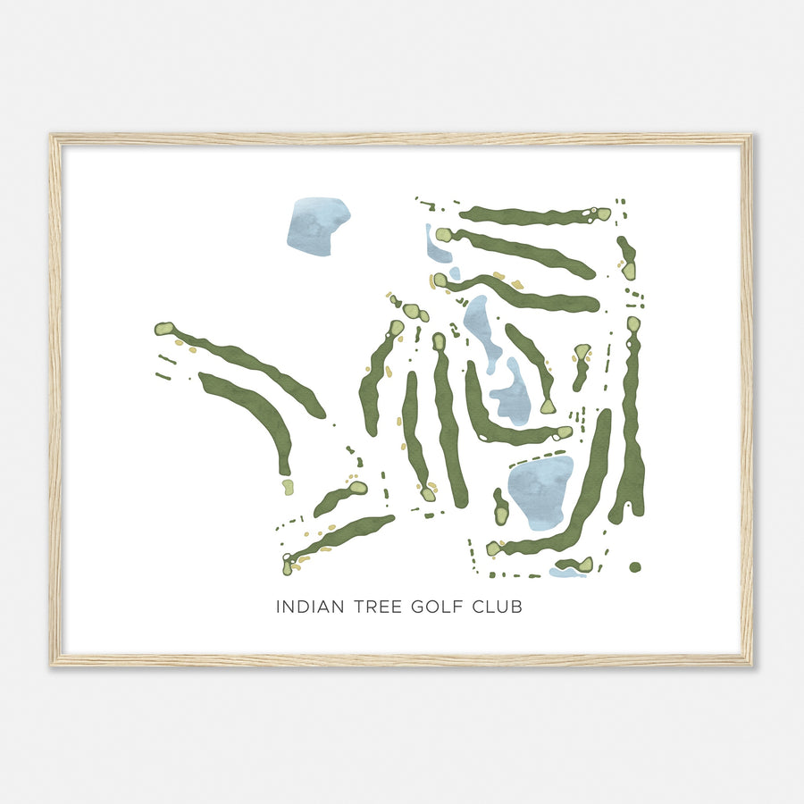 Print of Indian Tree Golf Club Modern Map