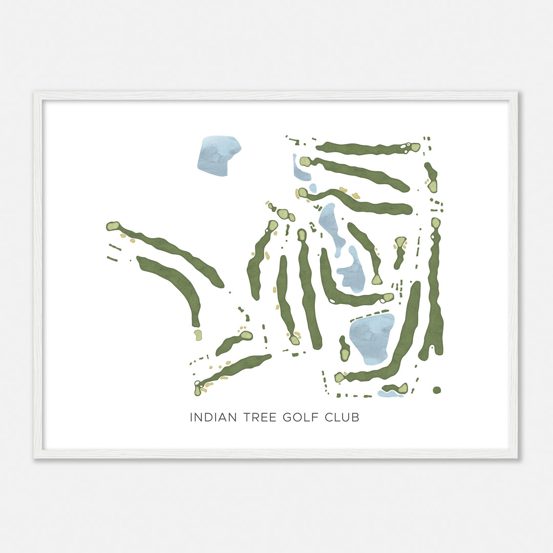 Print of Indian Tree Golf Club Modern Map