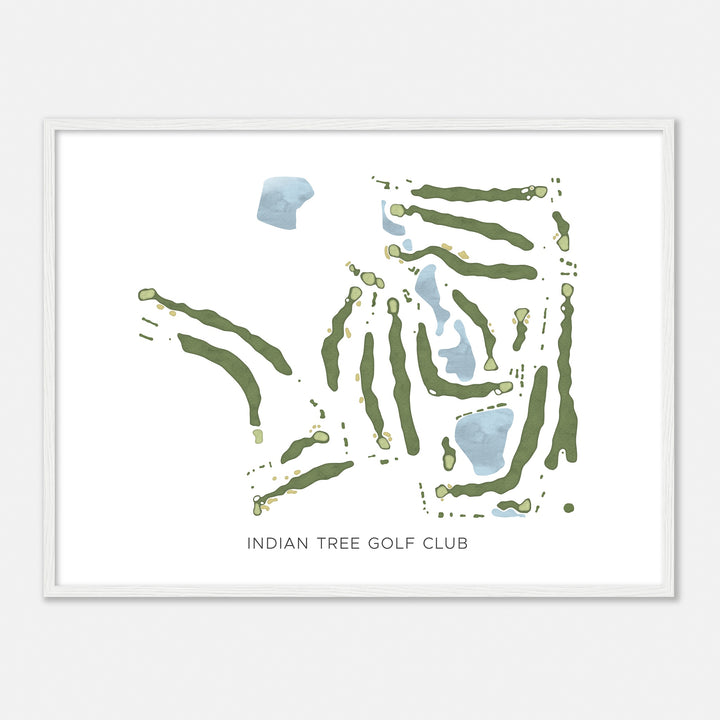 Print of Indian Tree Golf Club Modern Map
