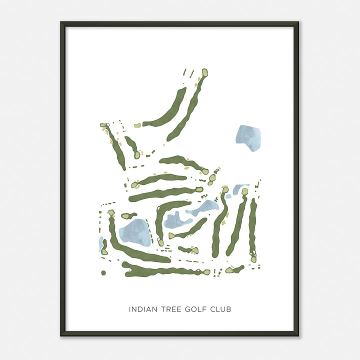 Print of Indian Tree Golf Club Modern Map