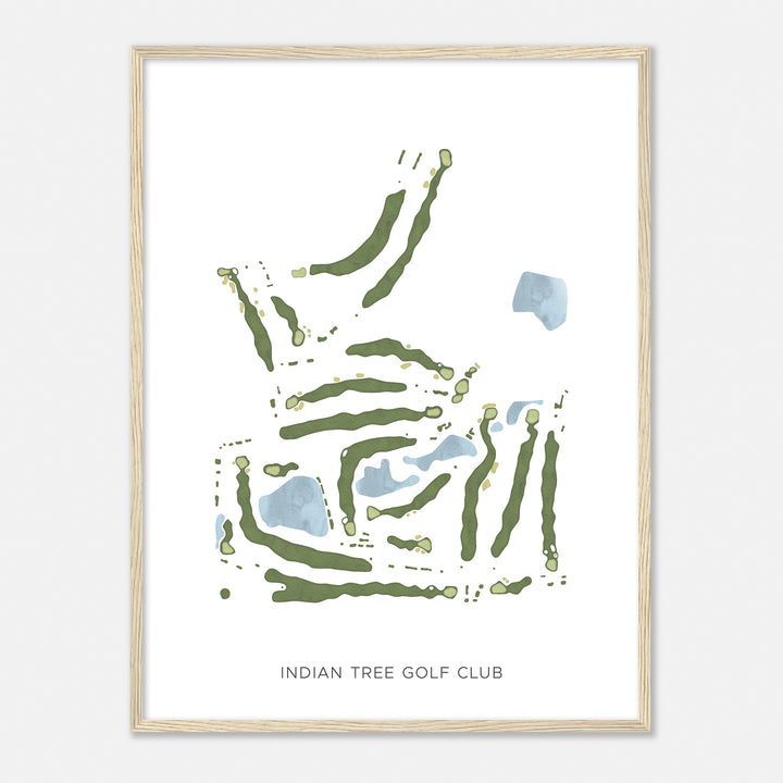 Print of Indian Tree Golf Club Modern Map