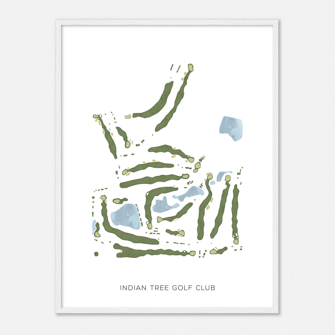 Print of Indian Tree Golf Club Modern Map