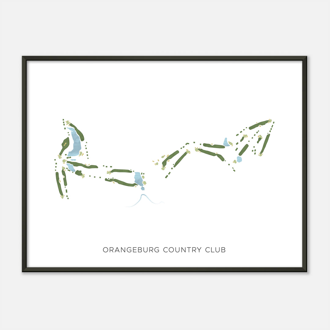 Print of Orangeburg Country Club Modern Map