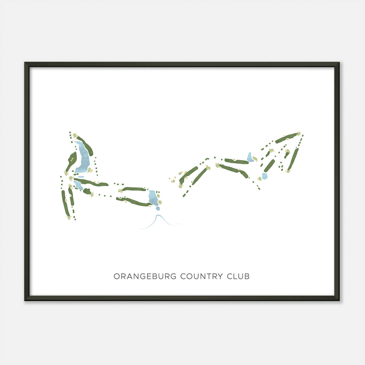 Print of Orangeburg Country Club Modern Map