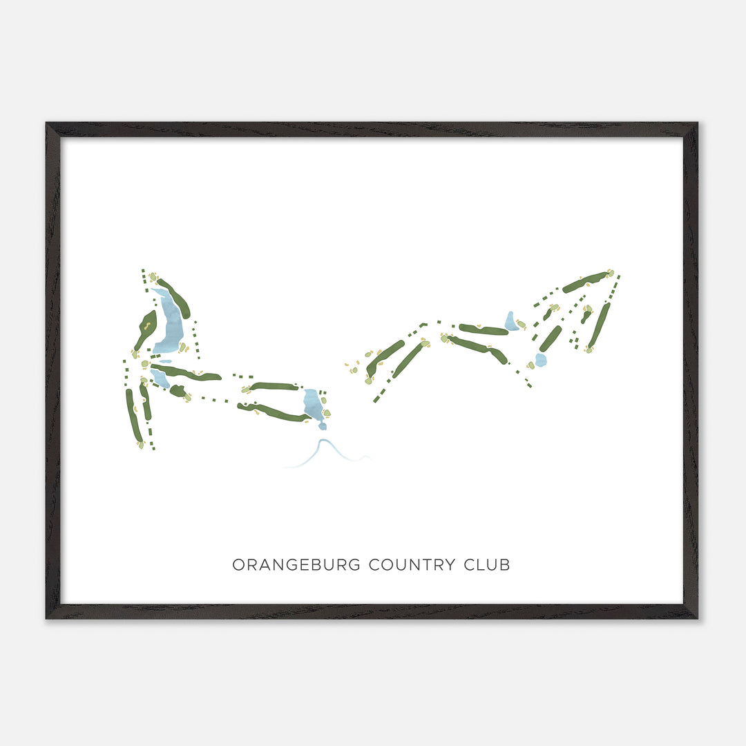 Print of Orangeburg Country Club Modern Map