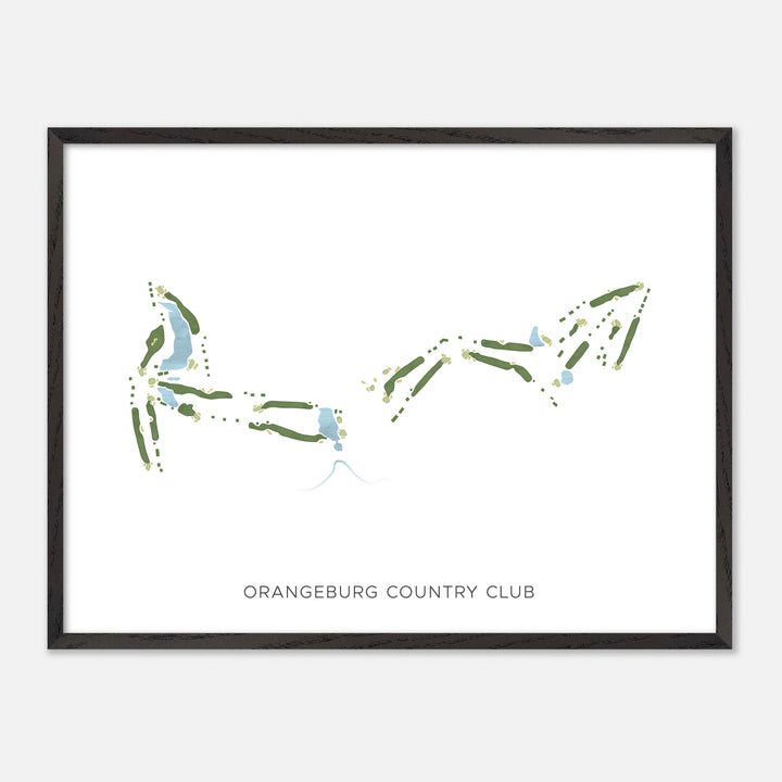 Print of Orangeburg Country Club Modern Map