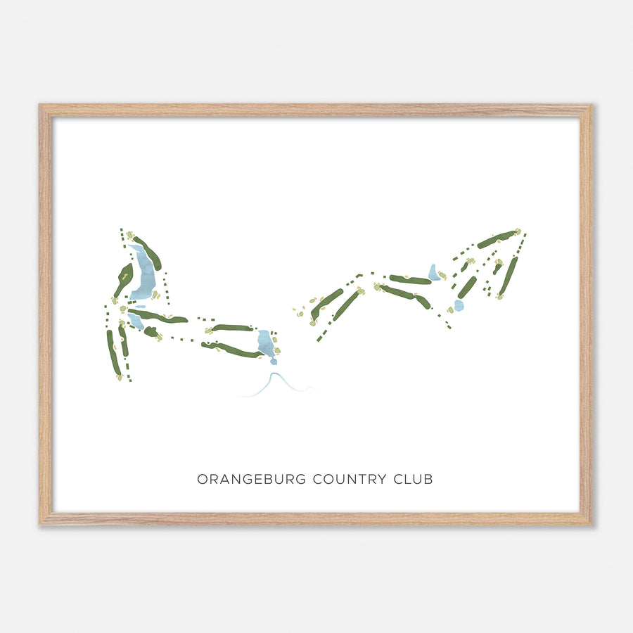Print of Orangeburg Country Club Modern Map