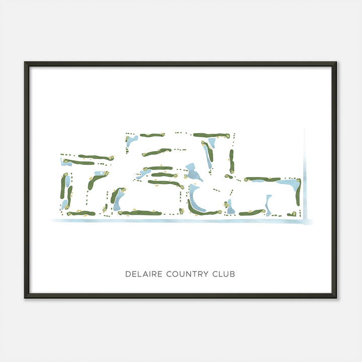 Print of Delaire Country Club Modern Map