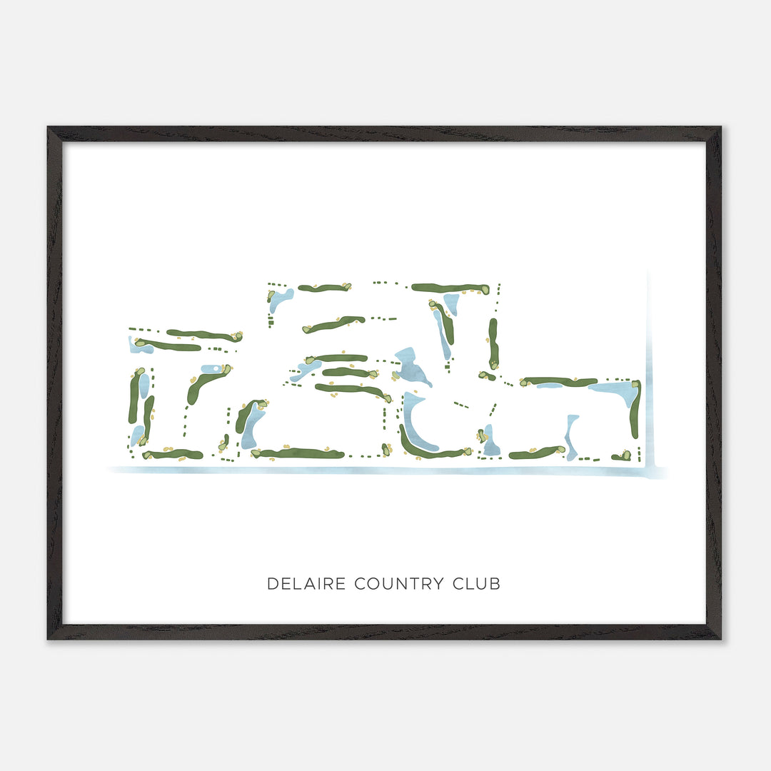 Print of Delaire Country Club Modern Map