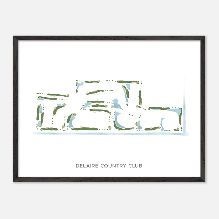 Print of Delaire Country Club Modern Map