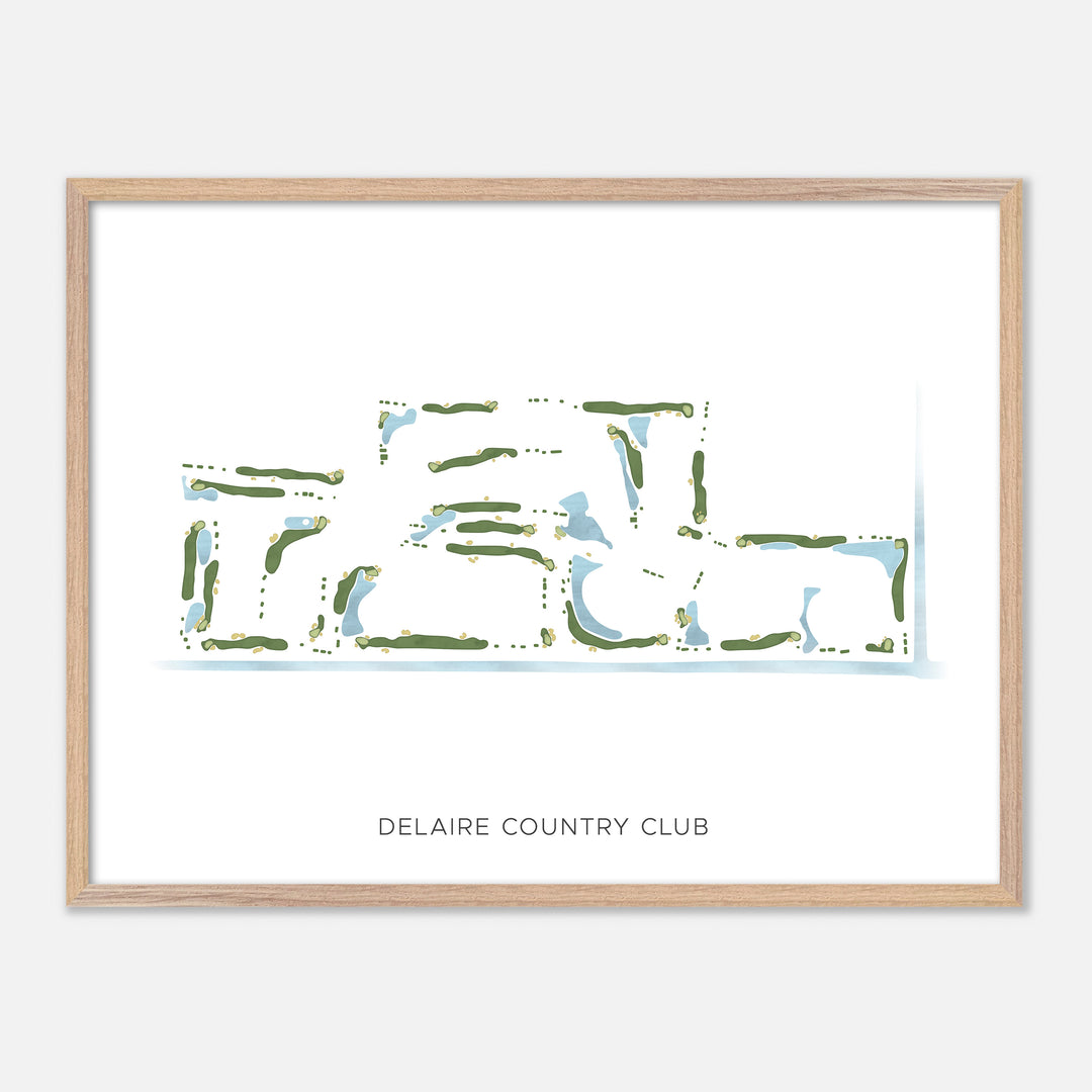 Print of Delaire Country Club Modern Map