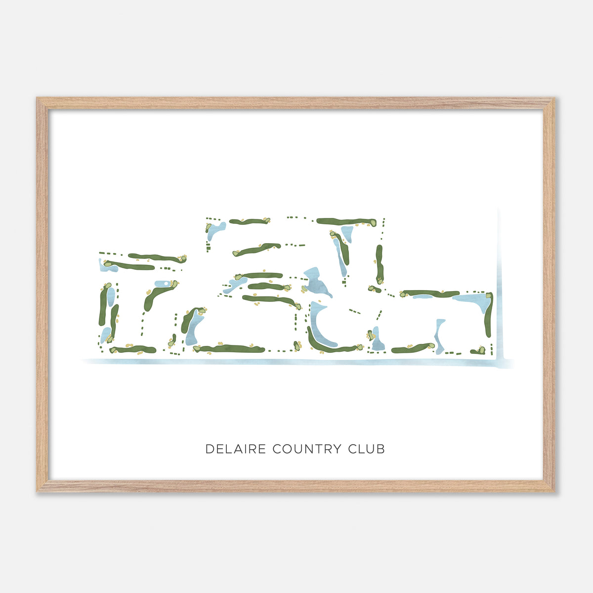 Print of Delaire Country Club Modern Map