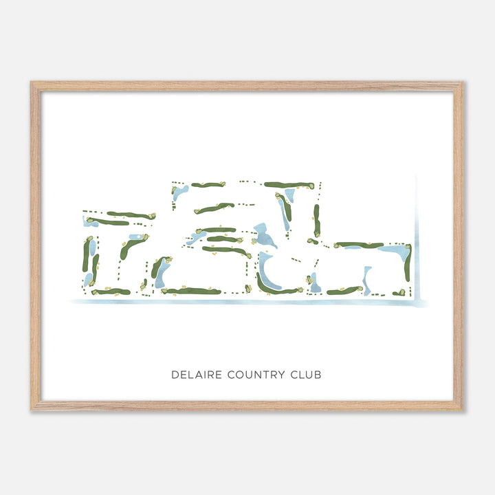 Print of Delaire Country Club Modern Map