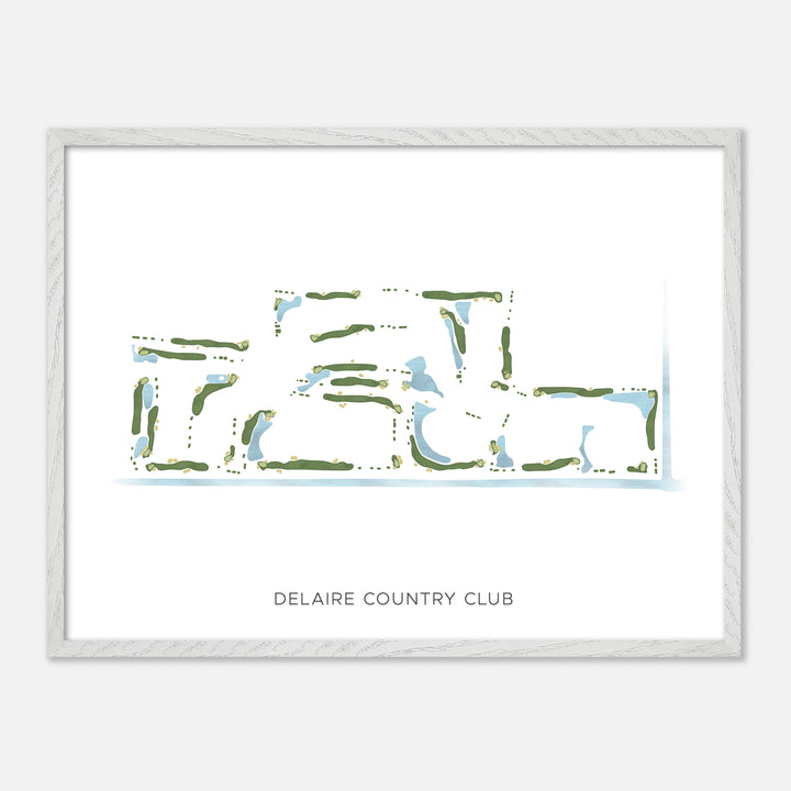Print of Delaire Country Club Modern Map