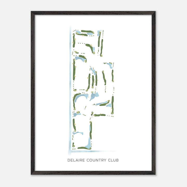 Print of Delaire Country Club Modern Map