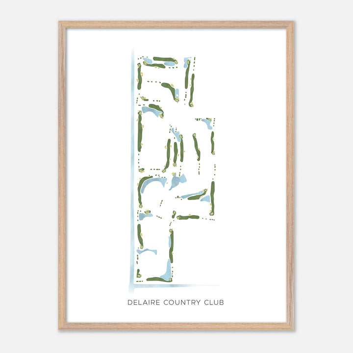Print of Delaire Country Club Modern Map
