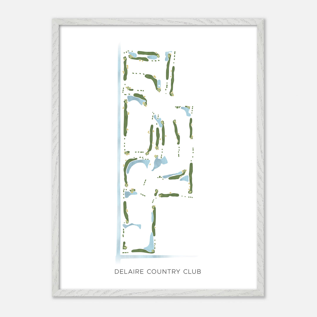 Print of Delaire Country Club Modern Map