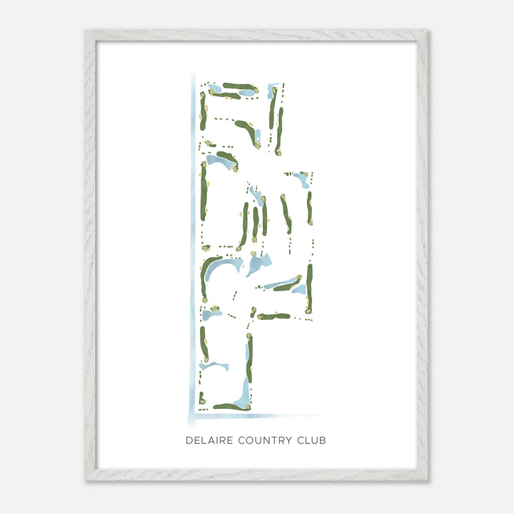 Print of Delaire Country Club Modern Map