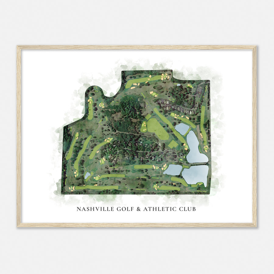 Print of Nashville Golf & Athletic Club Classic Map