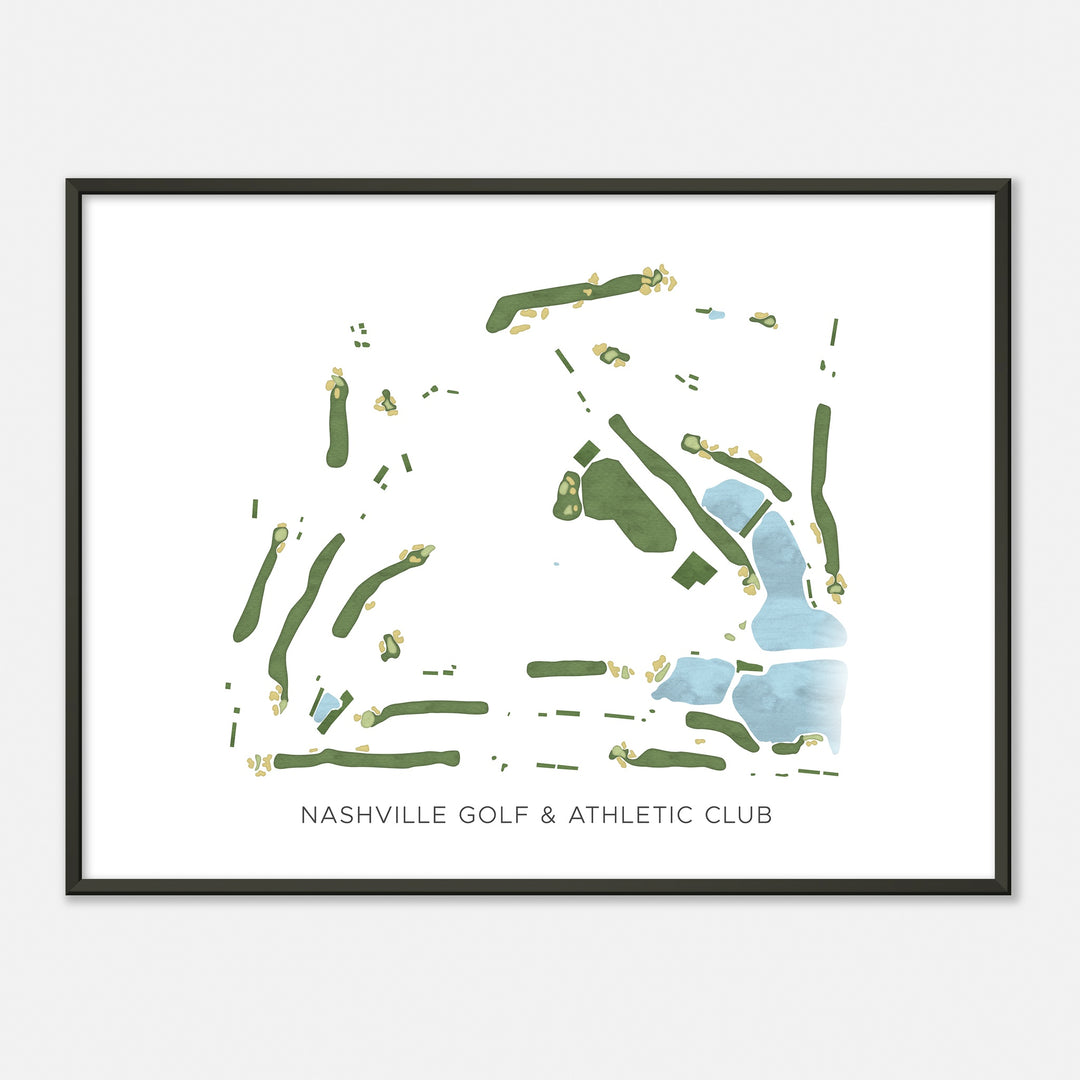 Print of Nashville Golf & Athletic Club Modern Map