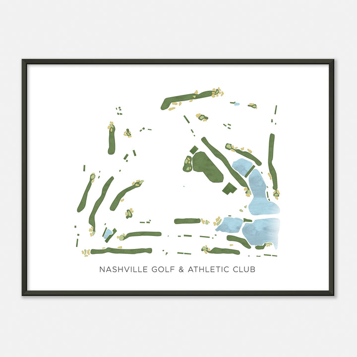 Print of Nashville Golf & Athletic Club Modern Map