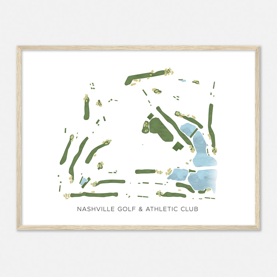 Print of Nashville Golf & Athletic Club Modern Map