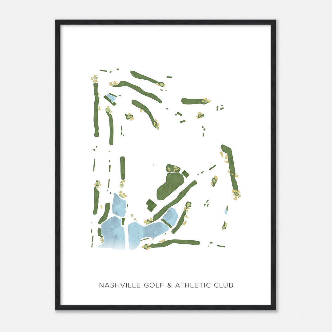 Print of Nashville Golf & Athletic Club Modern Map
