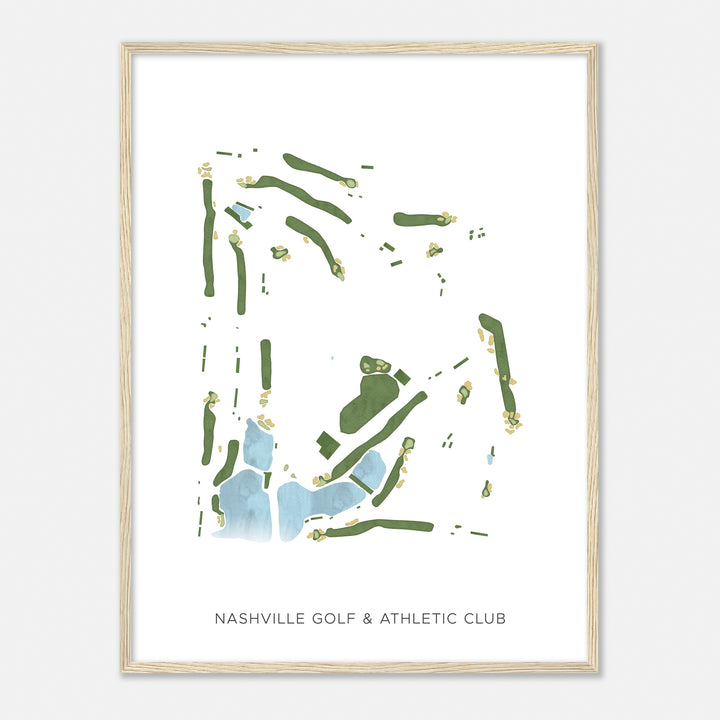 Print of Nashville Golf & Athletic Club Modern Map