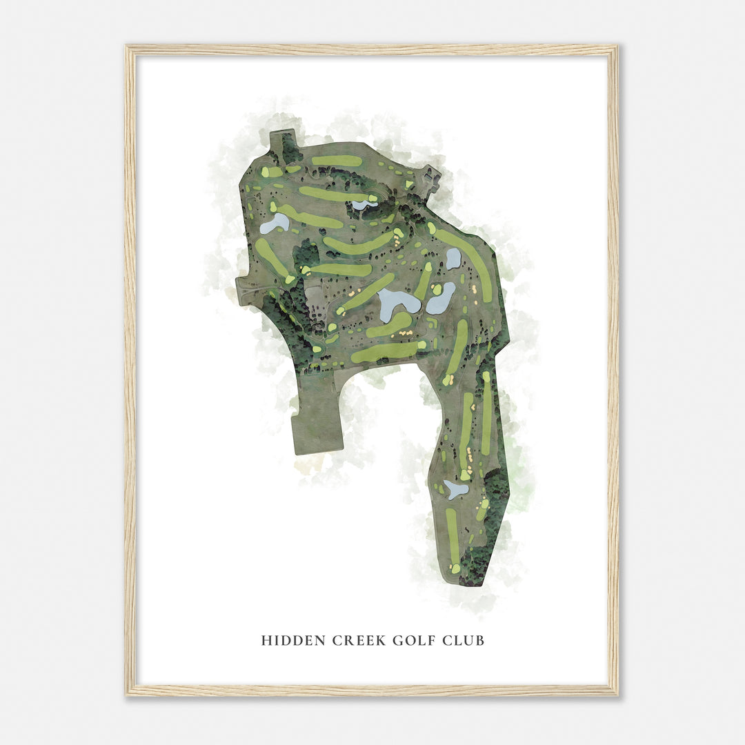 Print of Hidden Creek Golf Club Classic Map