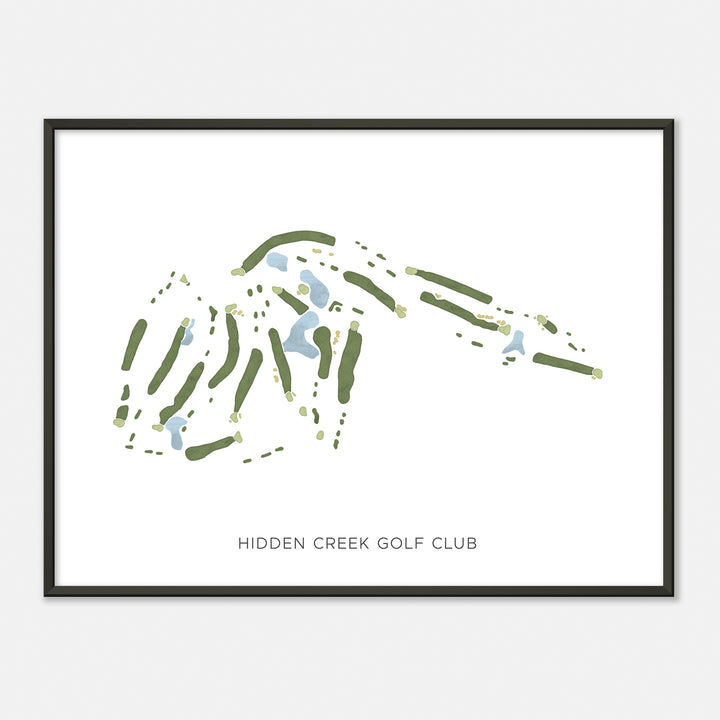 Print of Hidden Creek Golf Club Modern Map
