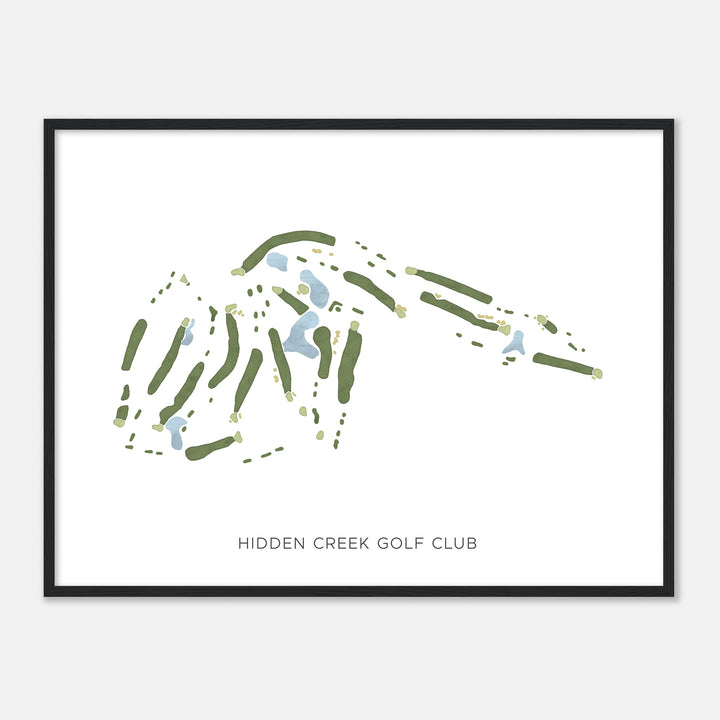 Print of Hidden Creek Golf Club Modern Map