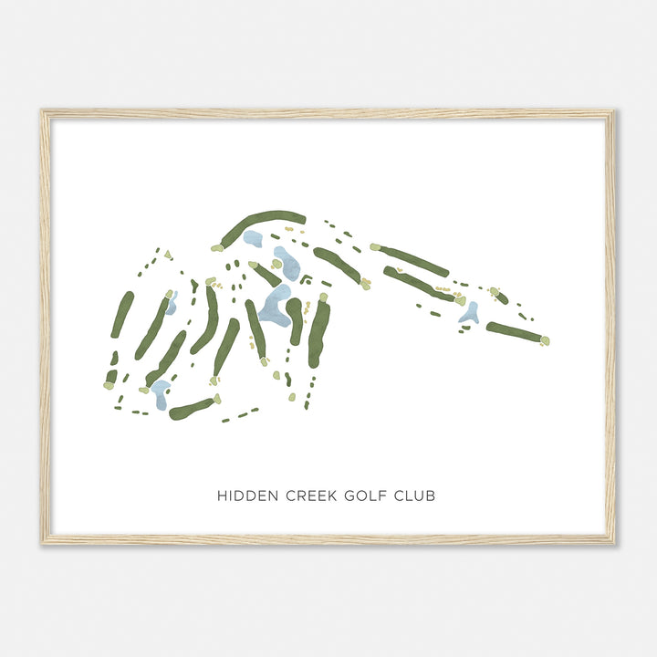 Print of Hidden Creek Golf Club Modern Map