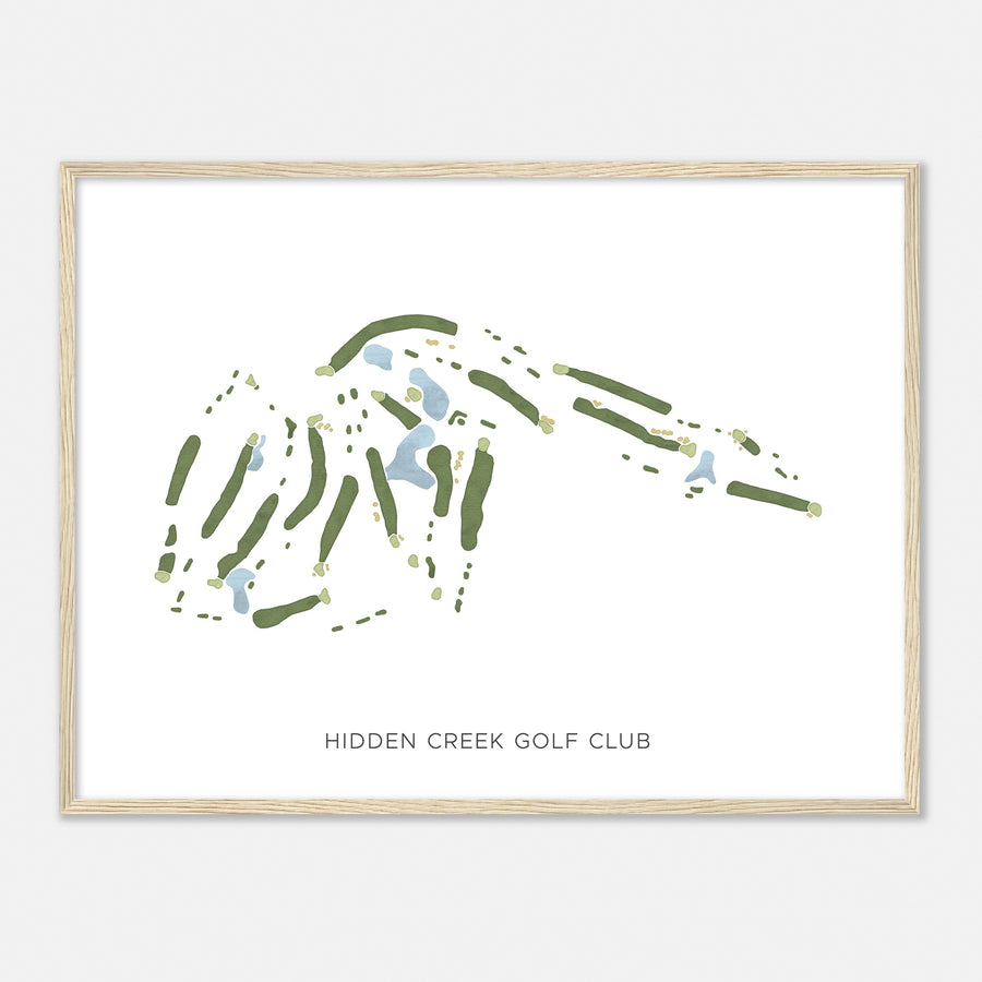 Print of Hidden Creek Golf Club Modern Map