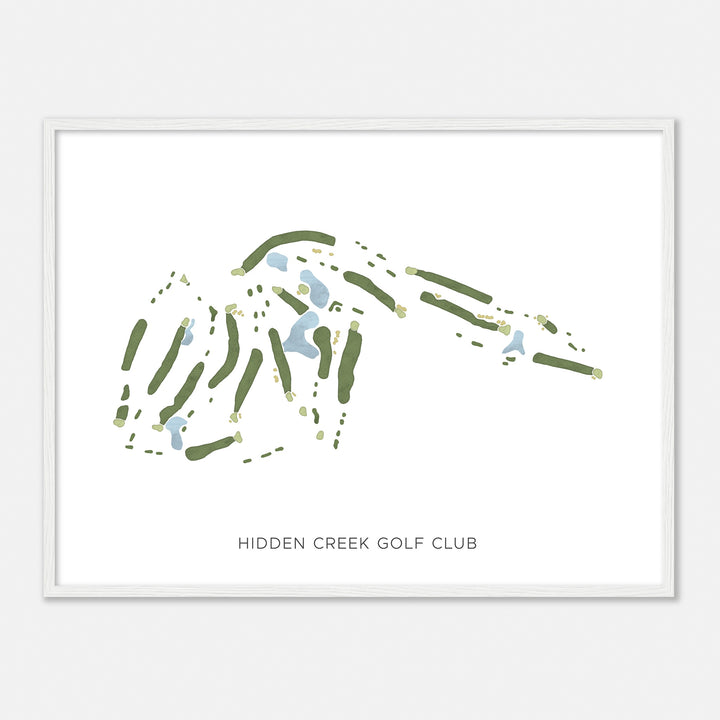 Print of Hidden Creek Golf Club Modern Map
