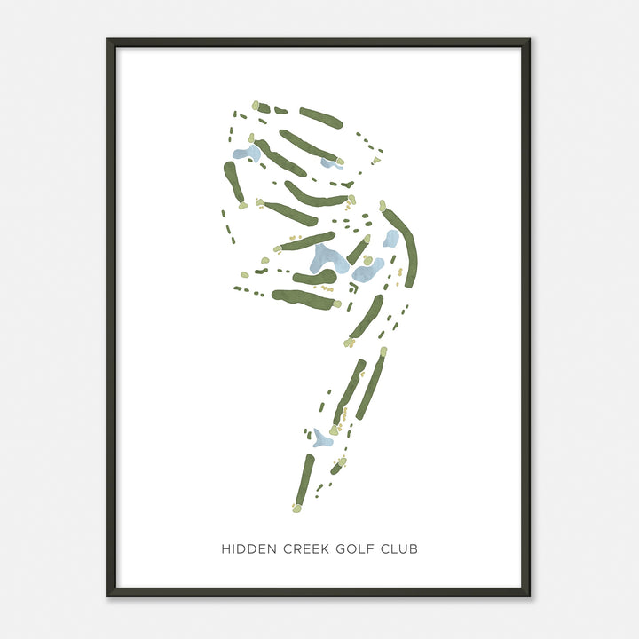 Print of Hidden Creek Golf Club Modern Map