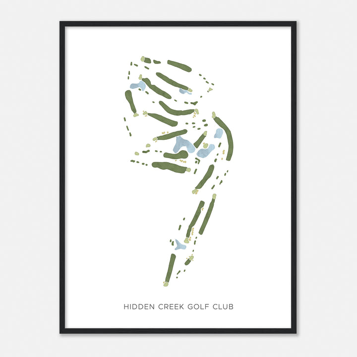 Print of Hidden Creek Golf Club Modern Map