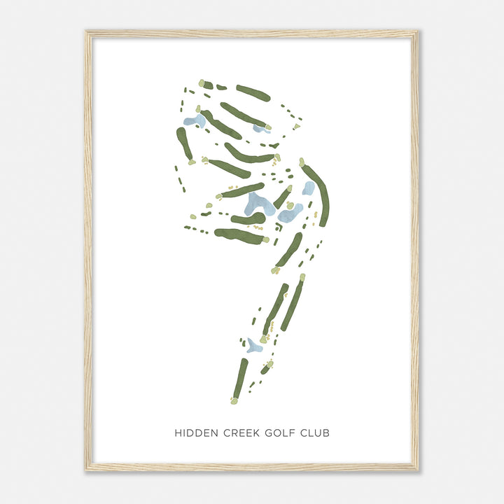 Print of Hidden Creek Golf Club Modern Map