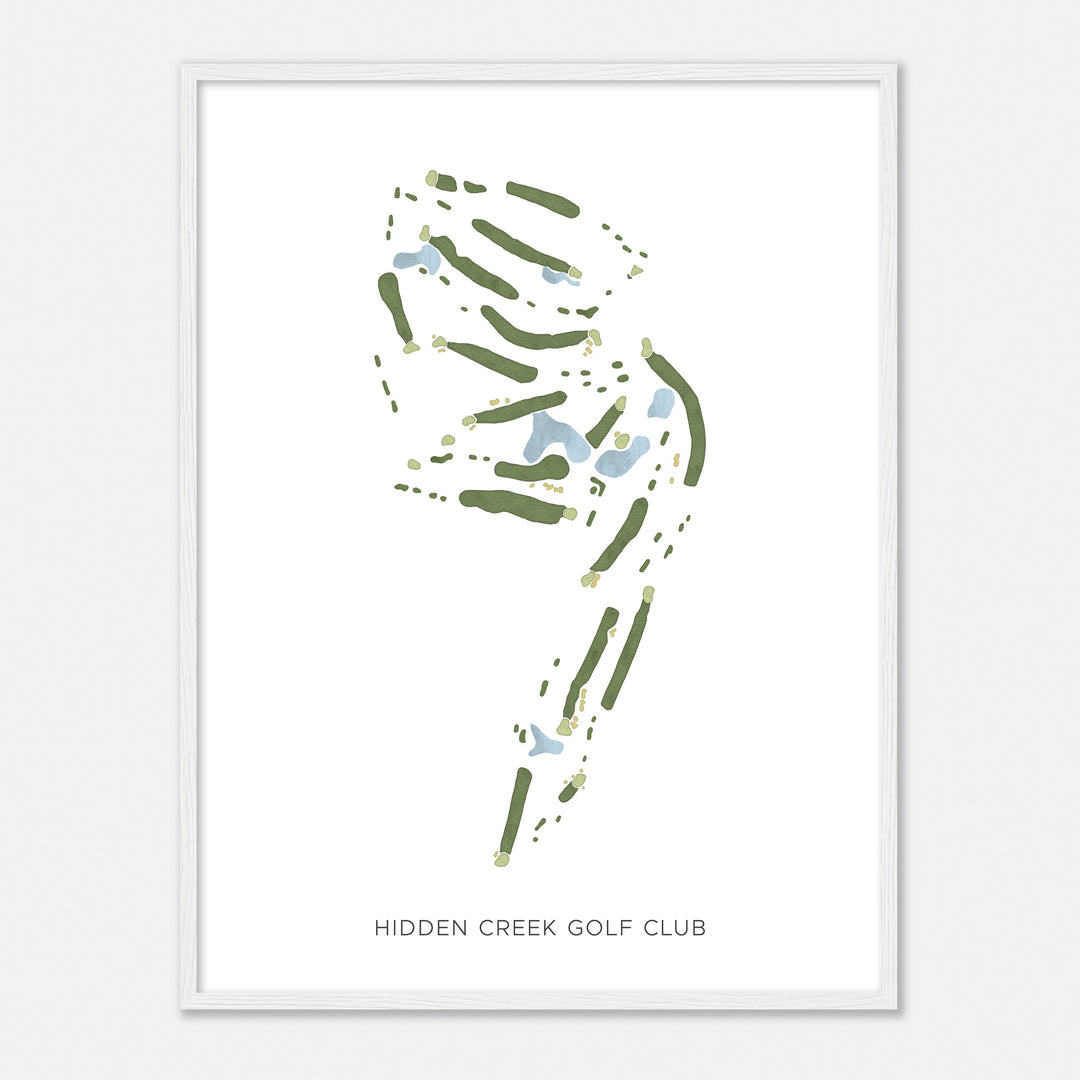 Print of Hidden Creek Golf Club Modern Map
