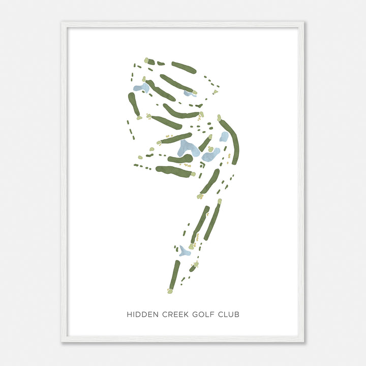 Print of Hidden Creek Golf Club Modern Map